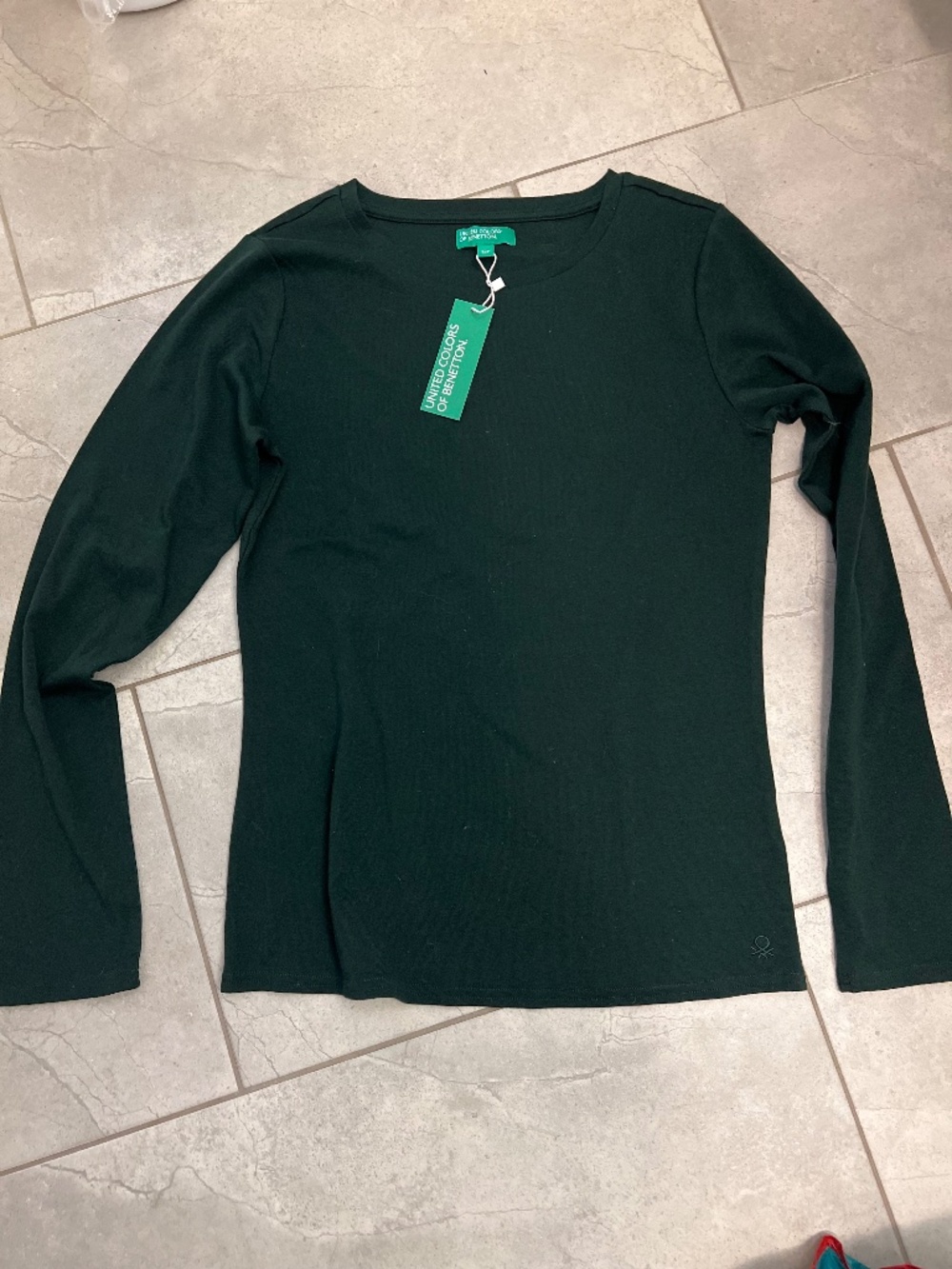 United Colors Of Benetton Dark Green Long Sleeve Tee